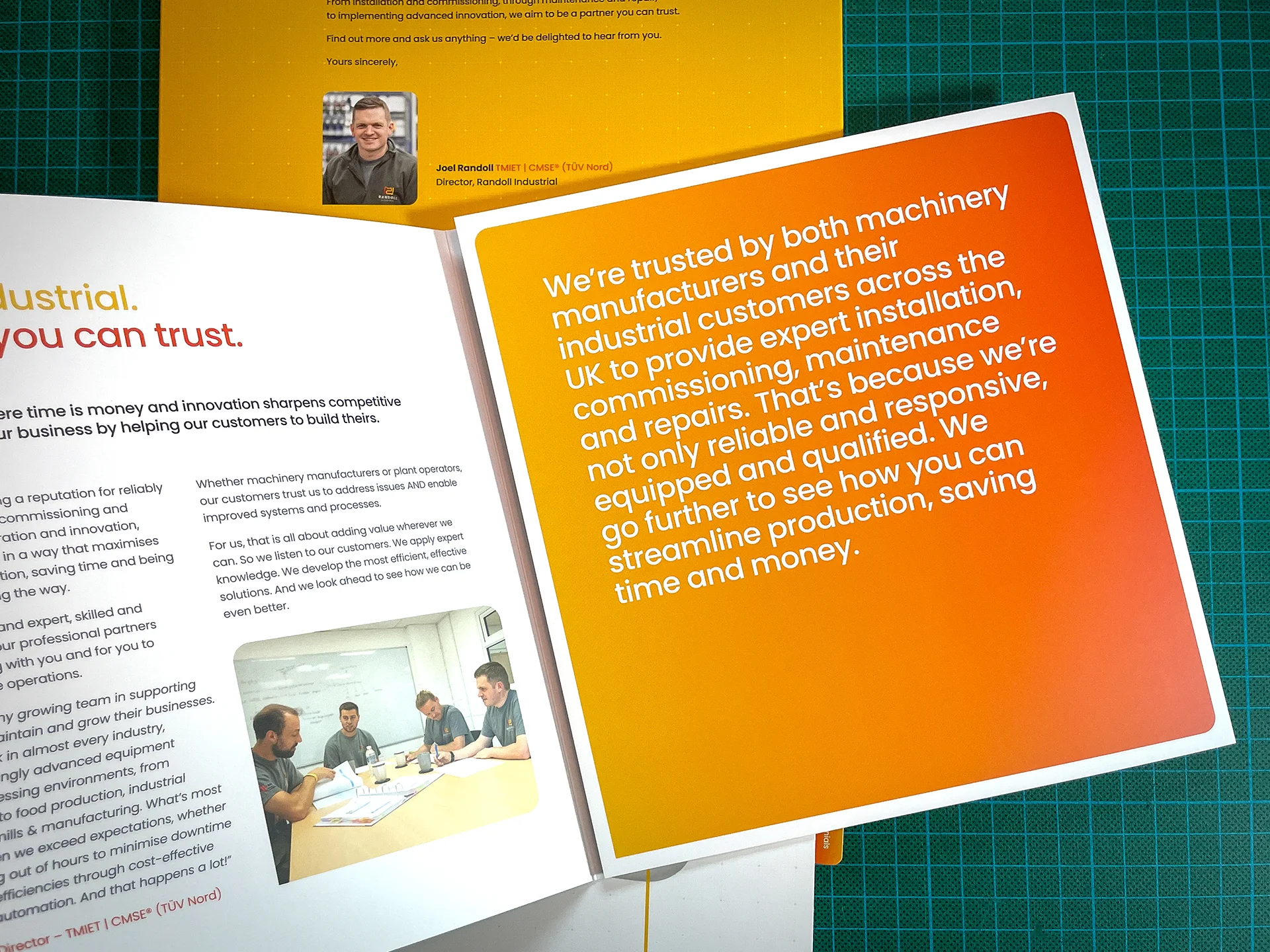 Brochure design for electrical engineering firm randoll industrial