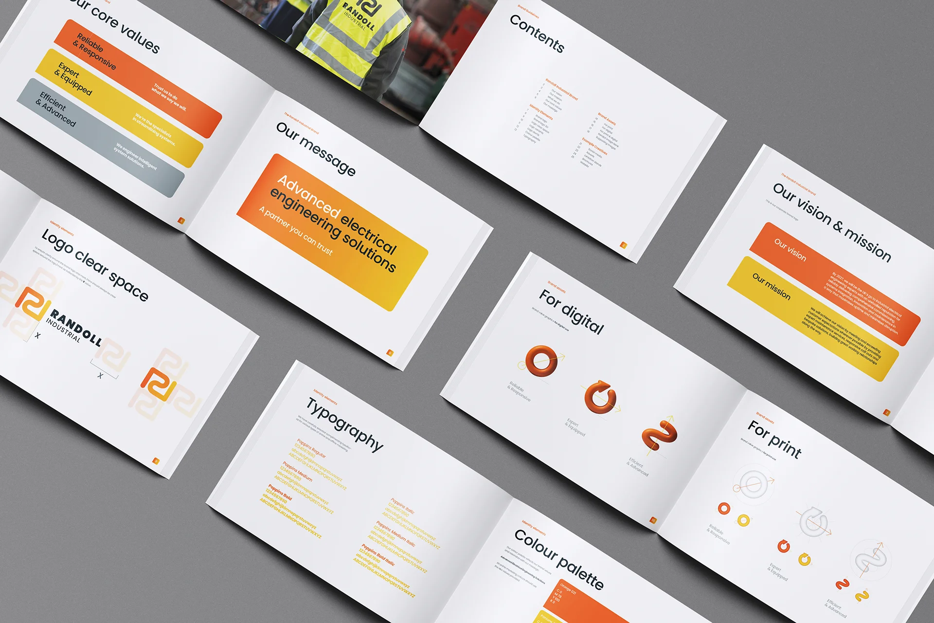 Brand identity design guidelines for industrial electrical engineers