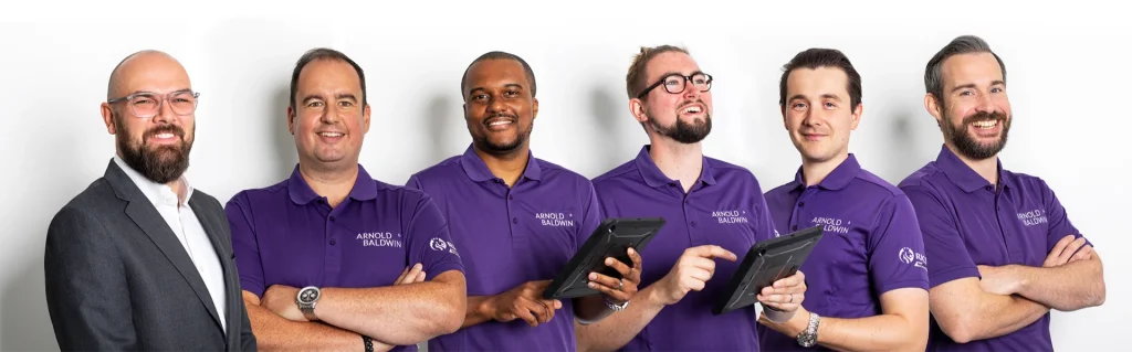 Arnold & baldwin team of surveyors in branded uniform