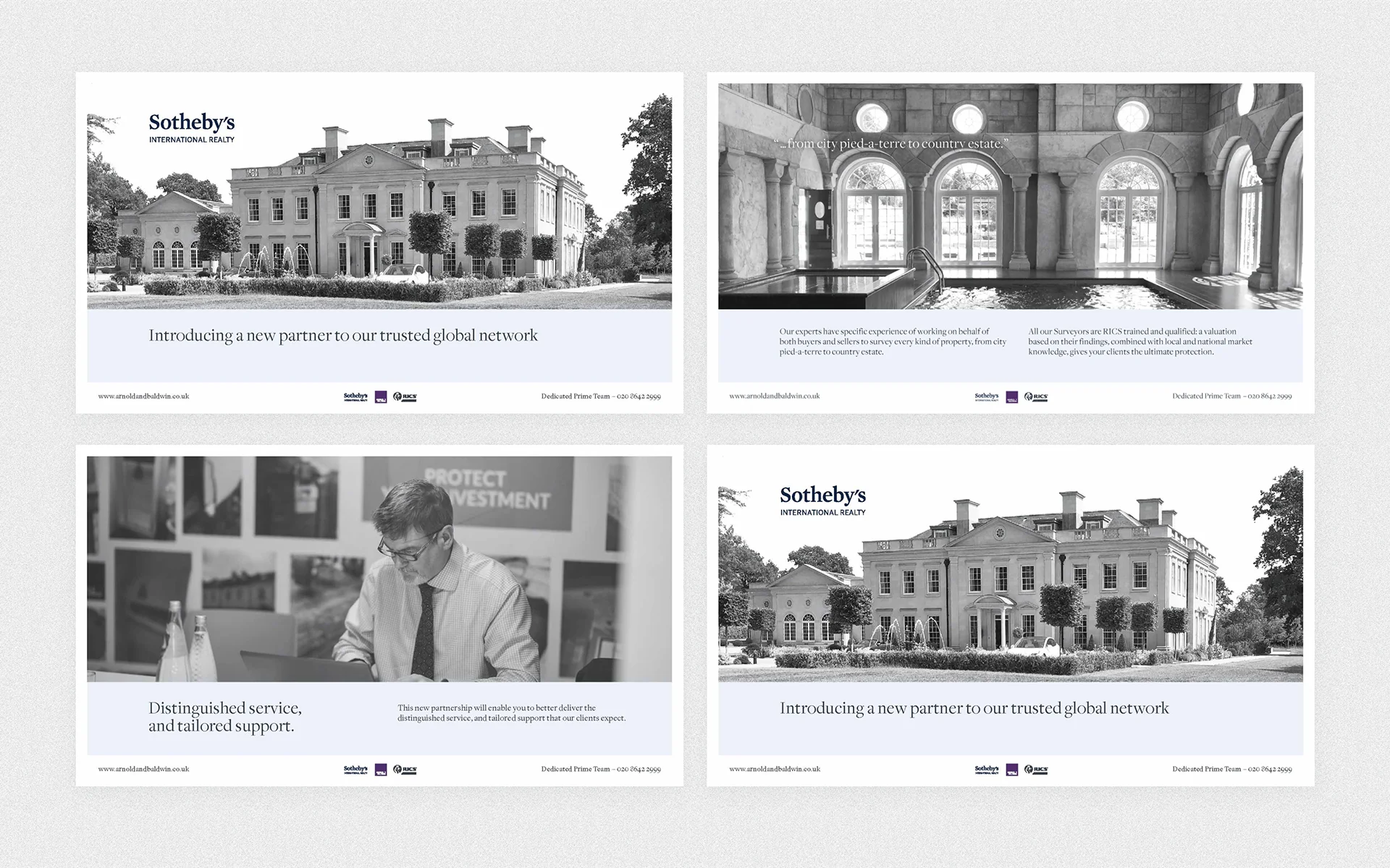 Professional presentation slide deck designs for a prime property offering to estate agent, lawyers and solicitors.