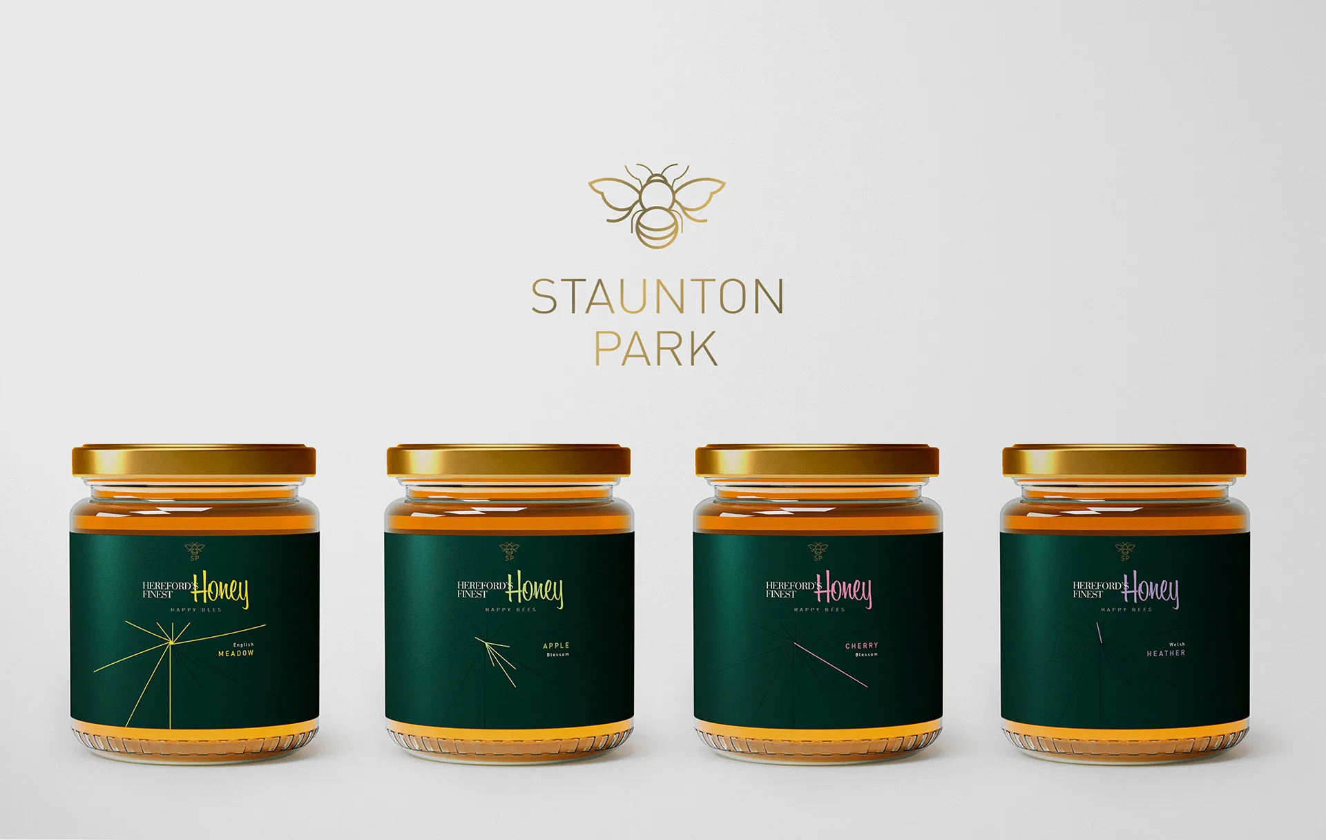 Staunton park branding and honey jar label design