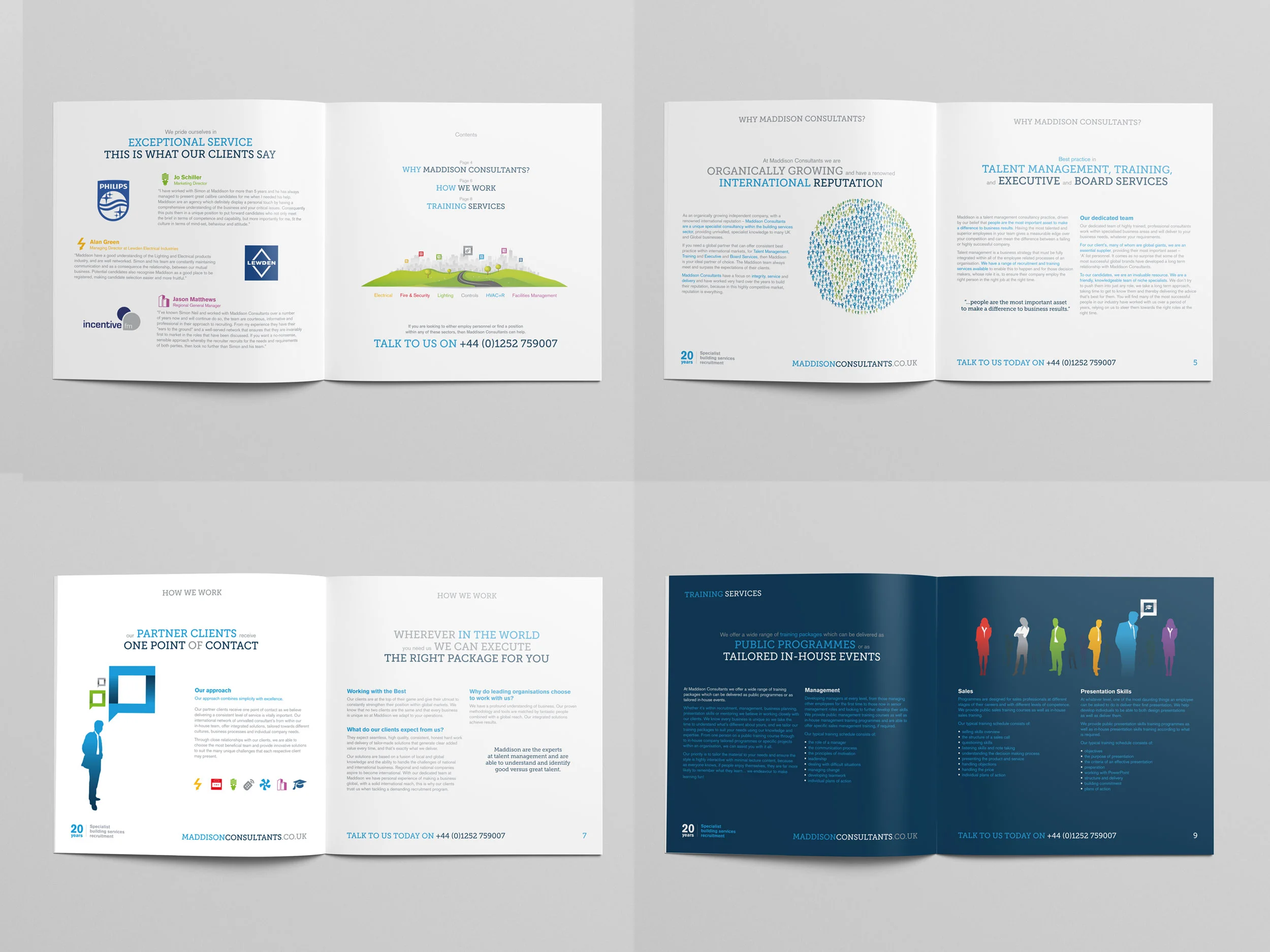 Recruitment brochure design for maddison consultants, based in bristol.