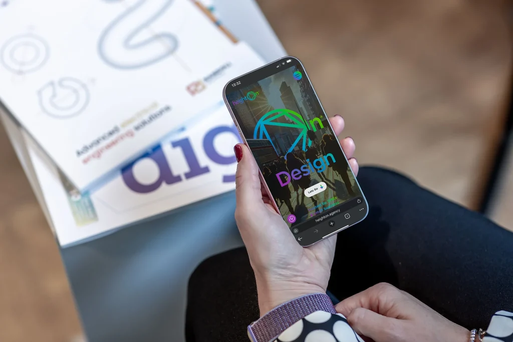 Heighton mobile website design, brand touchpoint in the palm of your hands