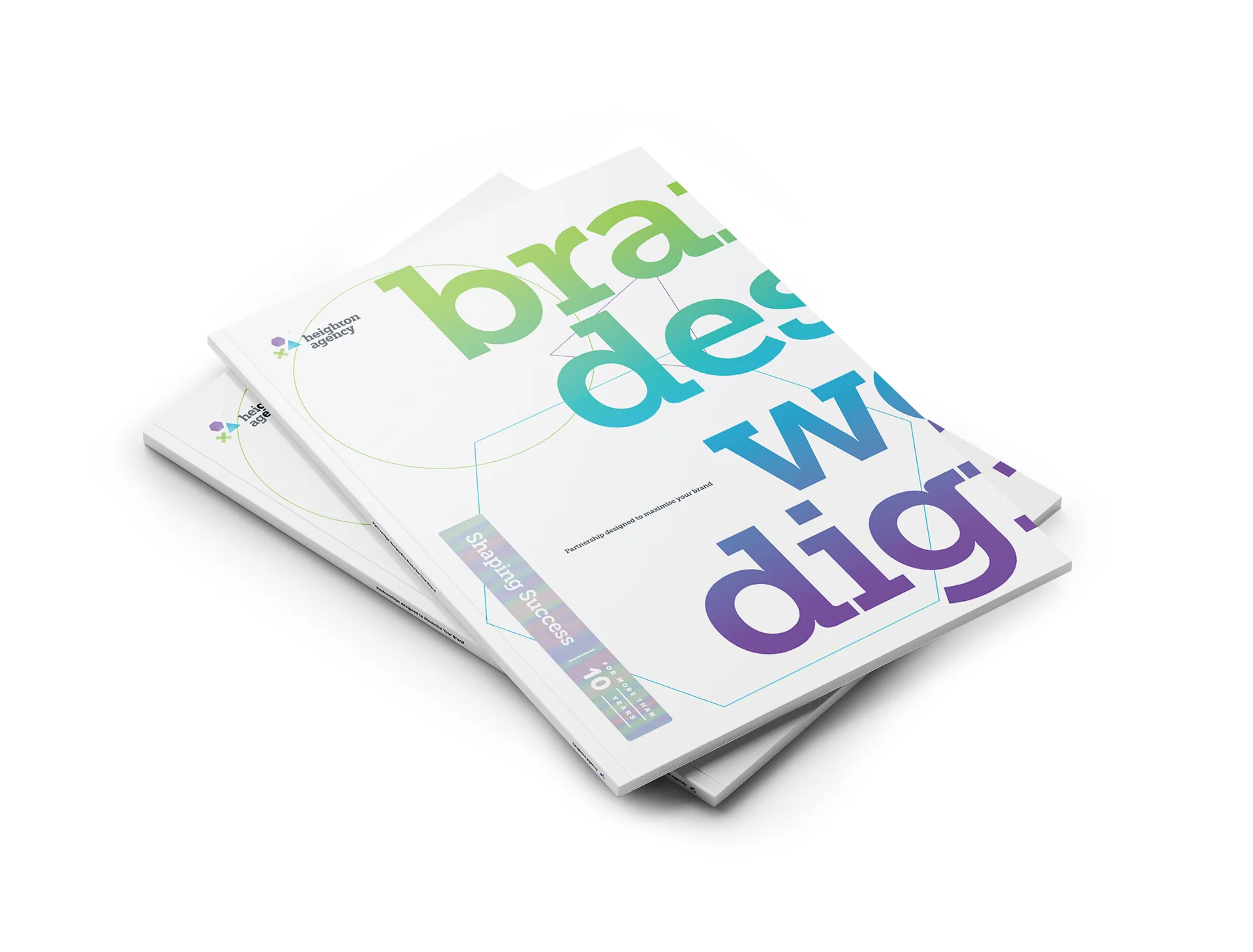 On Brochure Design: The Ultimate Guide With Expert Tips 8 | Heighton Heighton agency perfect bound with block foiling brochure design