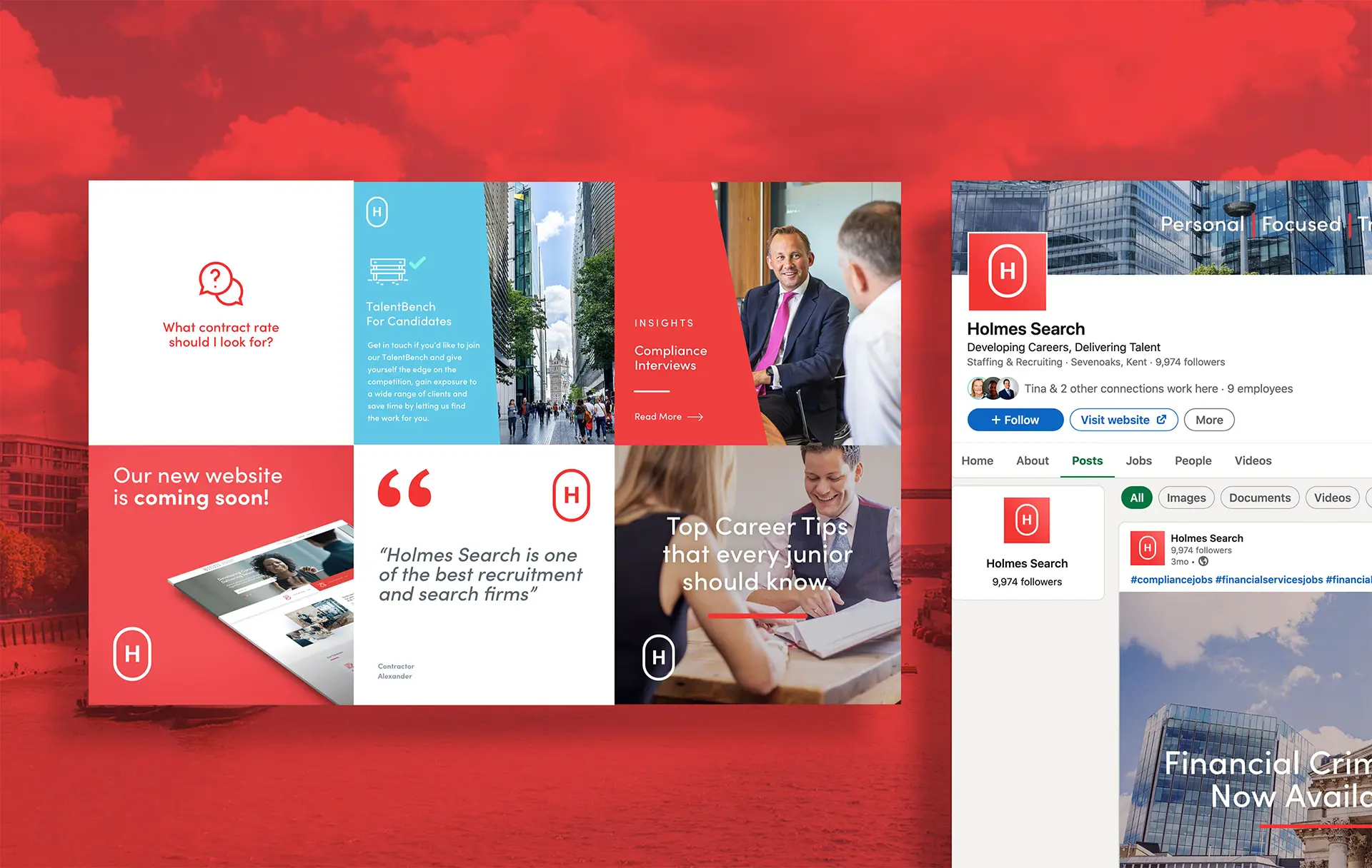 On The Buzz: Why Brand Teaser Campaigns Work 8 | Heighton Linkedin teaser campaign for recruitment company holmes search