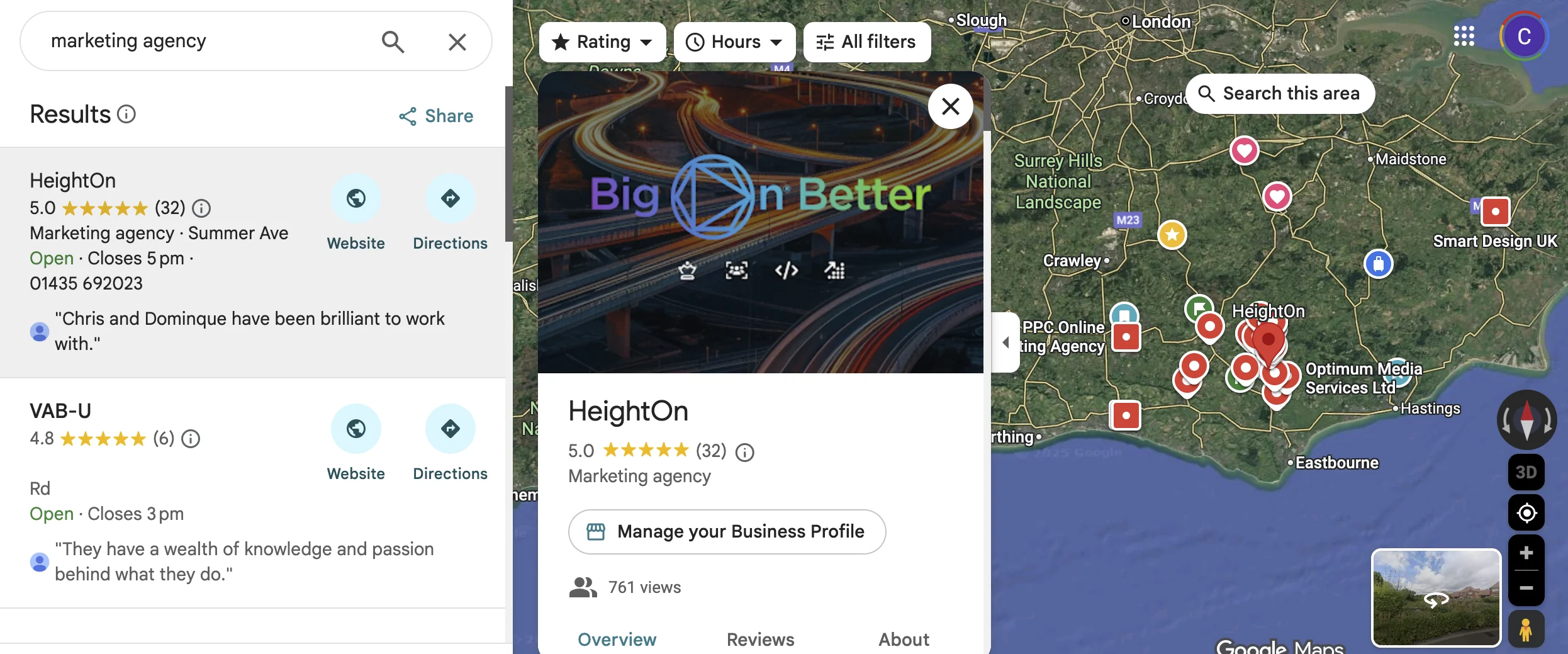 Google business maps listings reviews