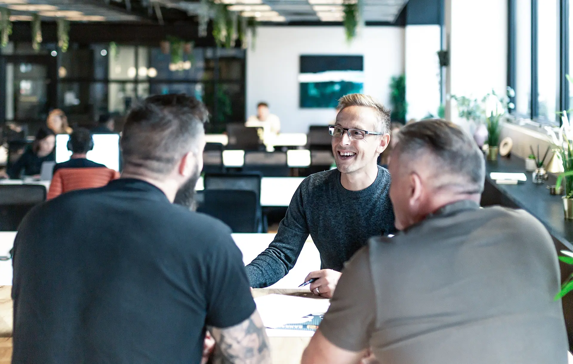 Chris heighton discussing a tailored ppc campaign with clients in london