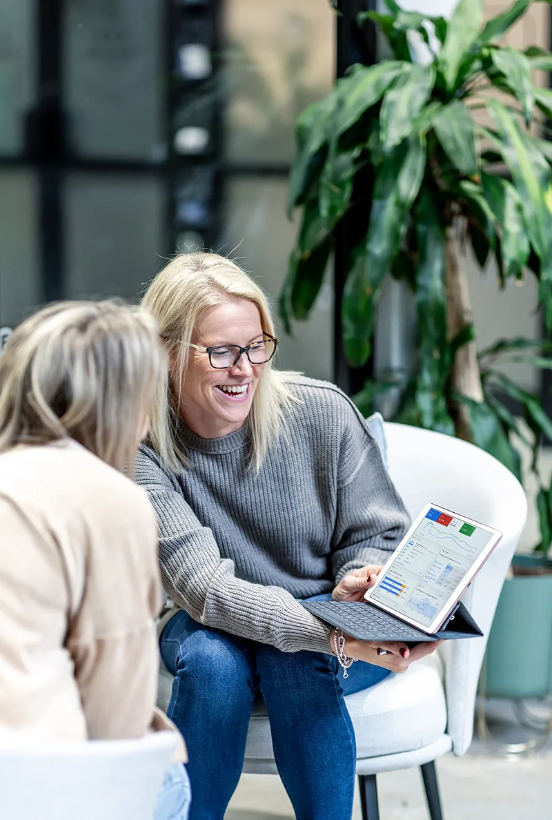 Our Story 28 | Heighton Dom digital marketing client meeting, showing the results of a stella google ads campaign.