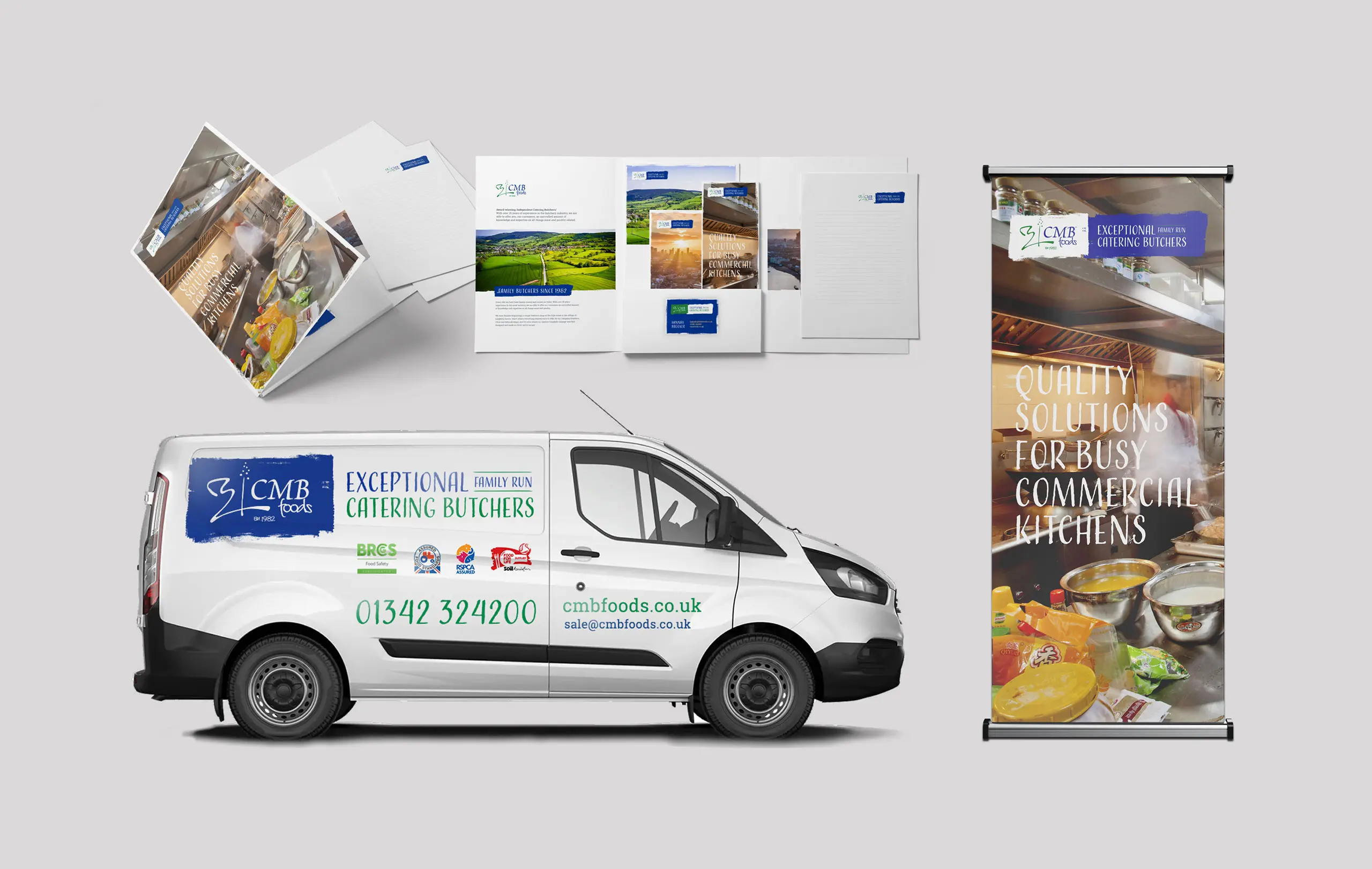 Graphic design for cmb foods manufacturing and commercial butchers