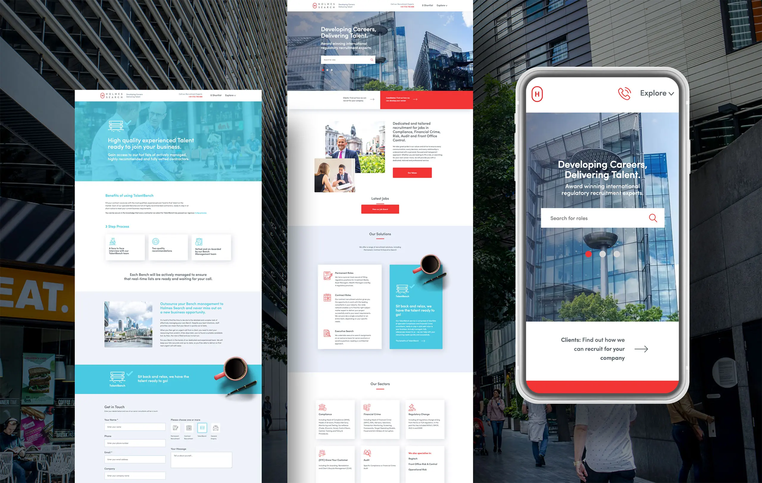 Recruitment agency bespoke website design