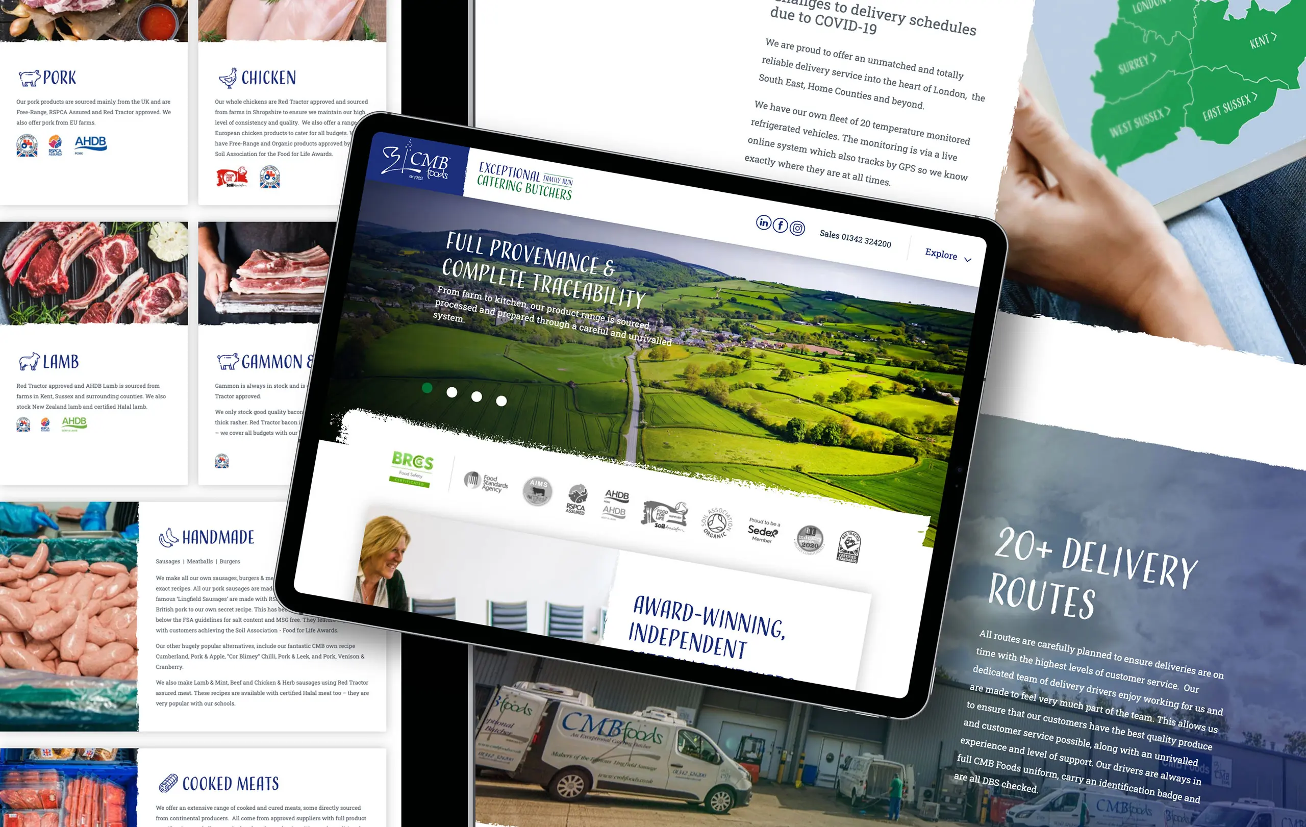Website design for cmb foods manufacturing and commercial butchers