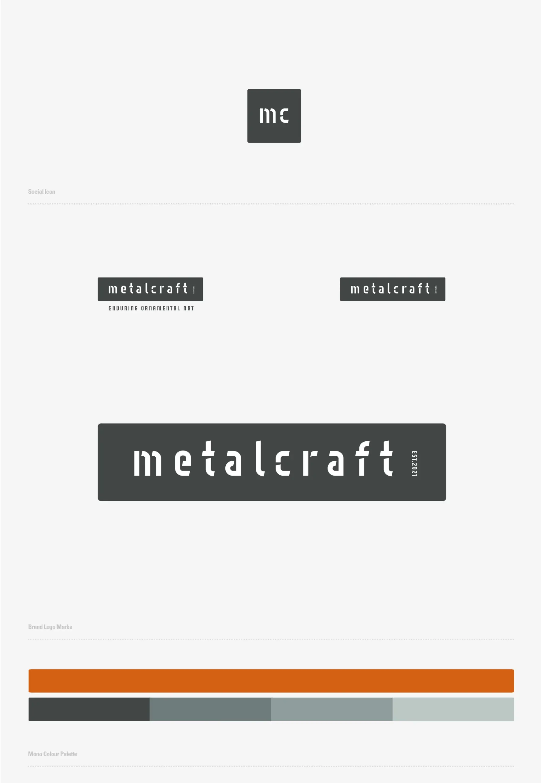 Brand identity design for metalcraft cnc art