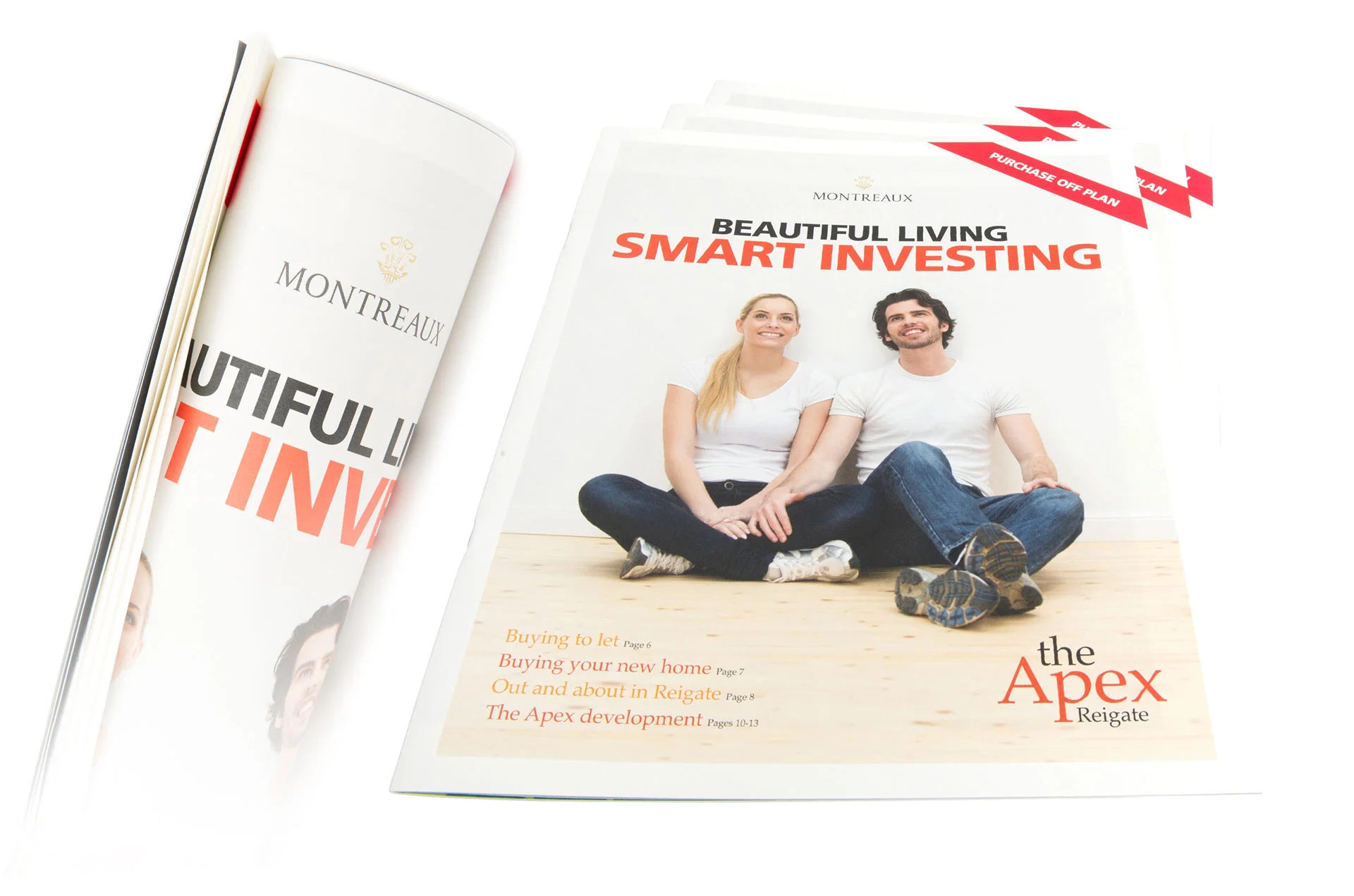 Brand design for the apex apartments in reigate surrey, bymontreaux homes.