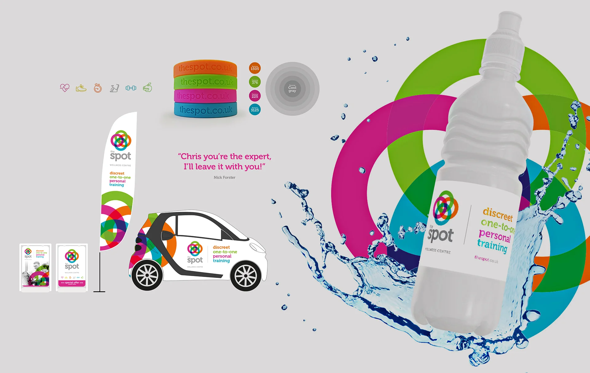 Branding for fitness and wellness centre the spot