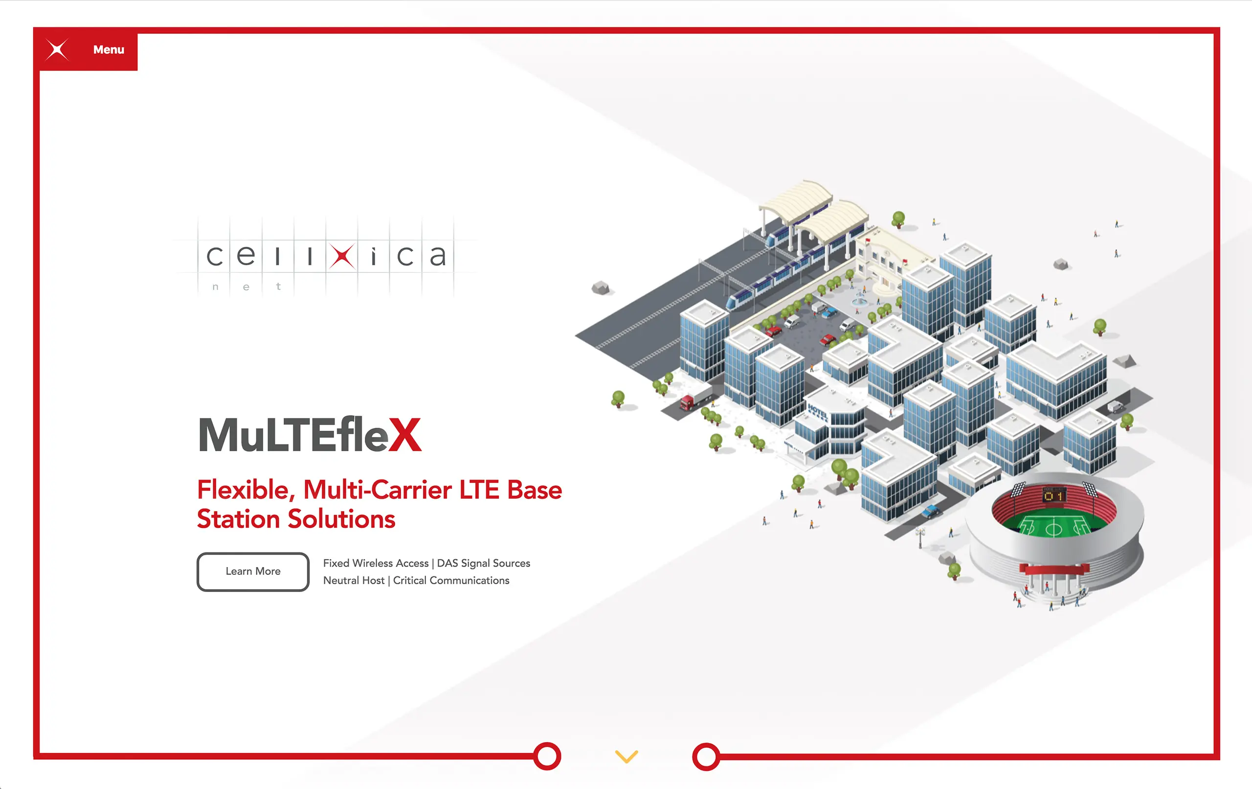 Cellxica website landing page desktop | heighton