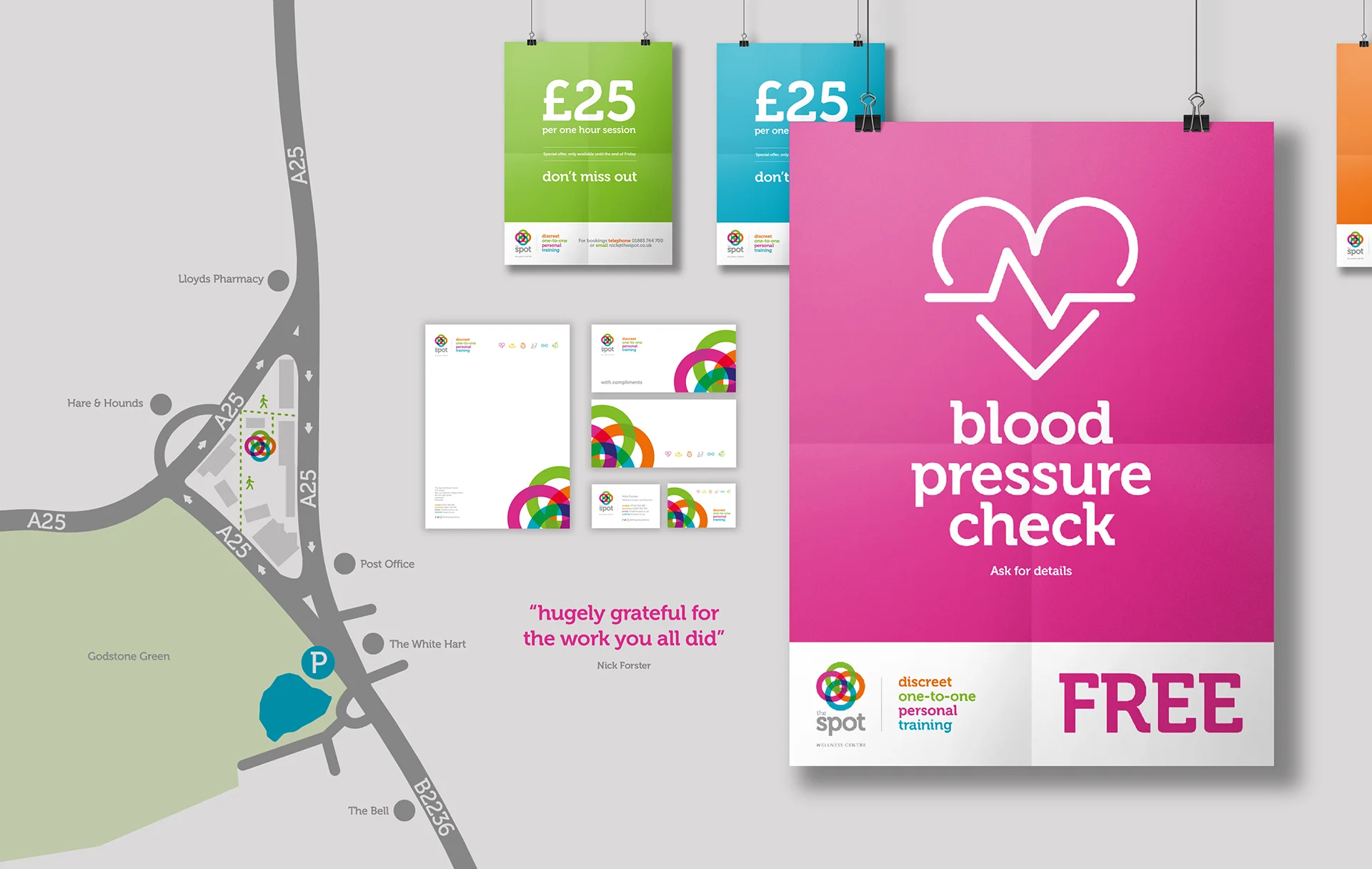 Poster design for fitness and wellness centre the spot