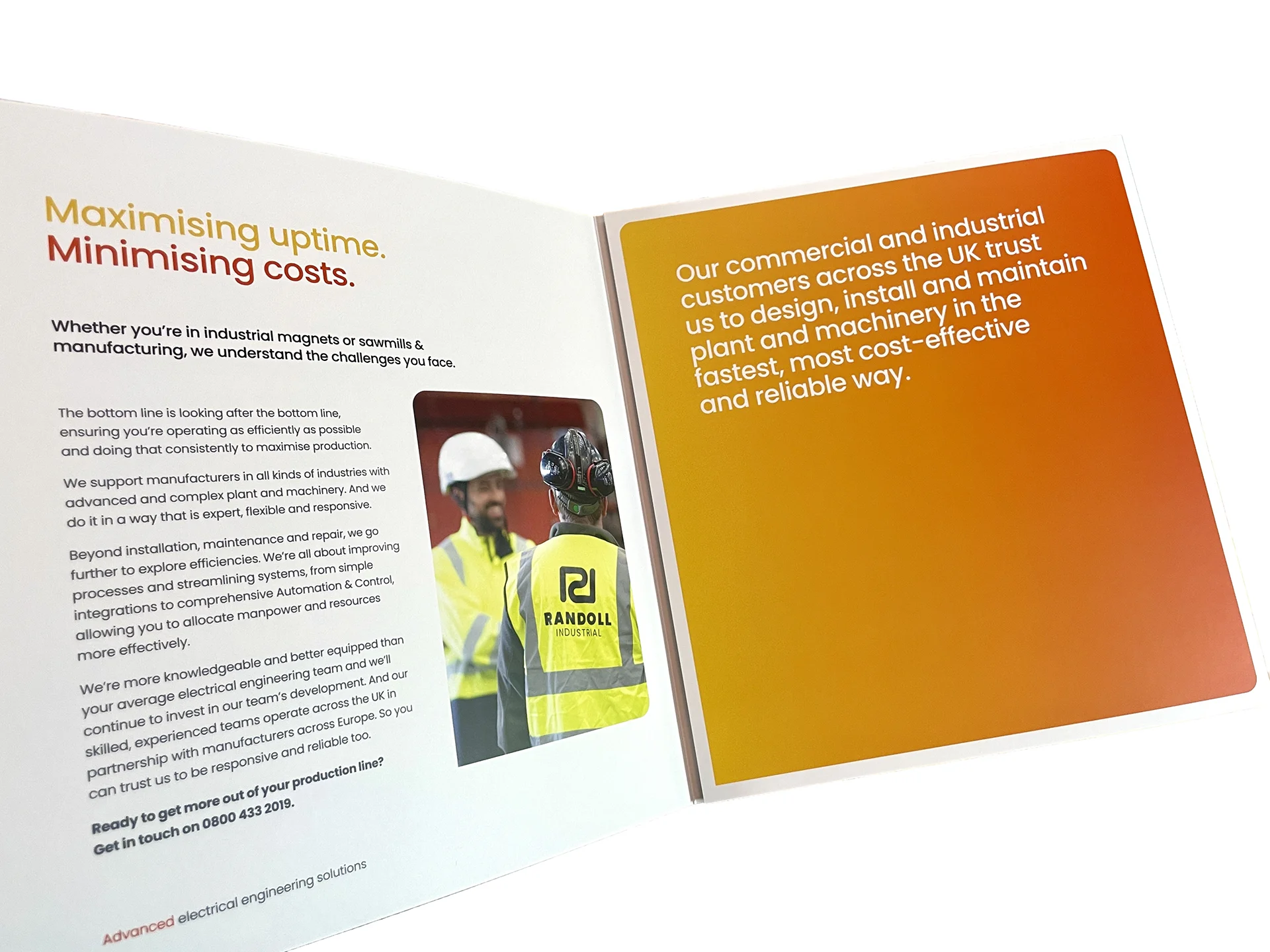 Electrical engineering bespoke brochure design