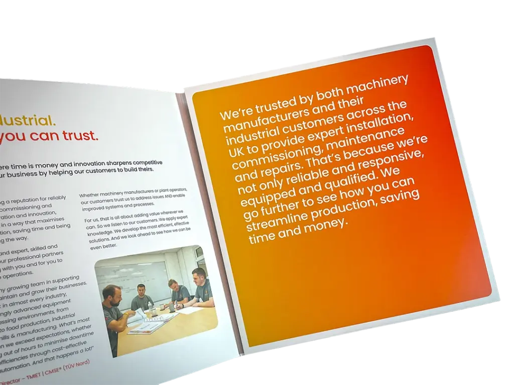 Industrial electrical engineering sales brochure design