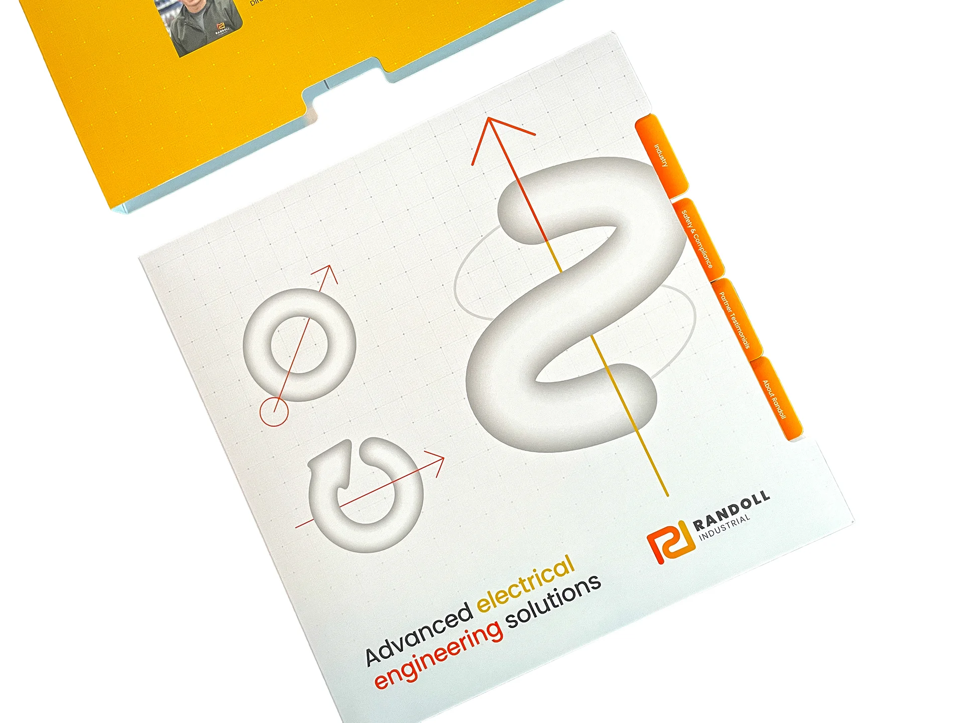 Slip case brochure for industrial electrical engineering firm