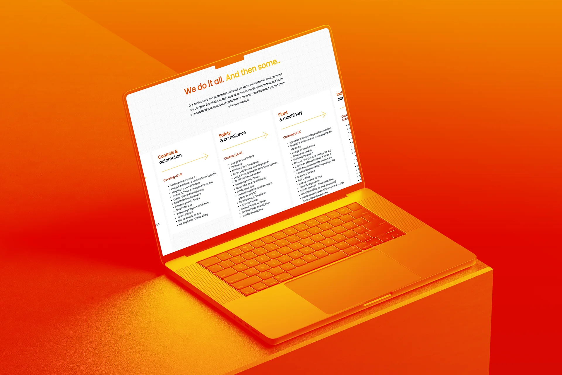Industrial electrical engineers website design