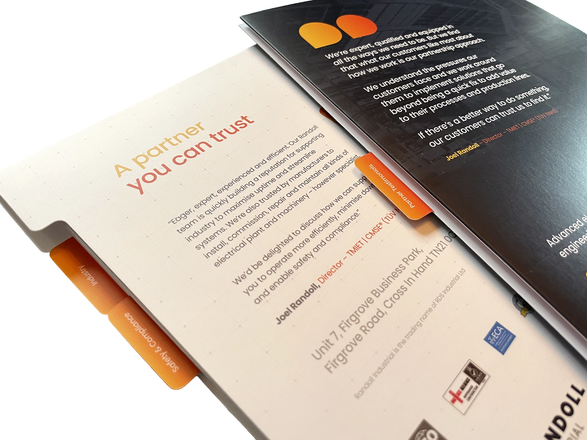 Electrical engineering bespoke brochure design