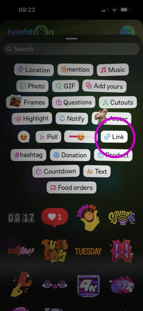 How to add a link to your instagram story 1 | heighton