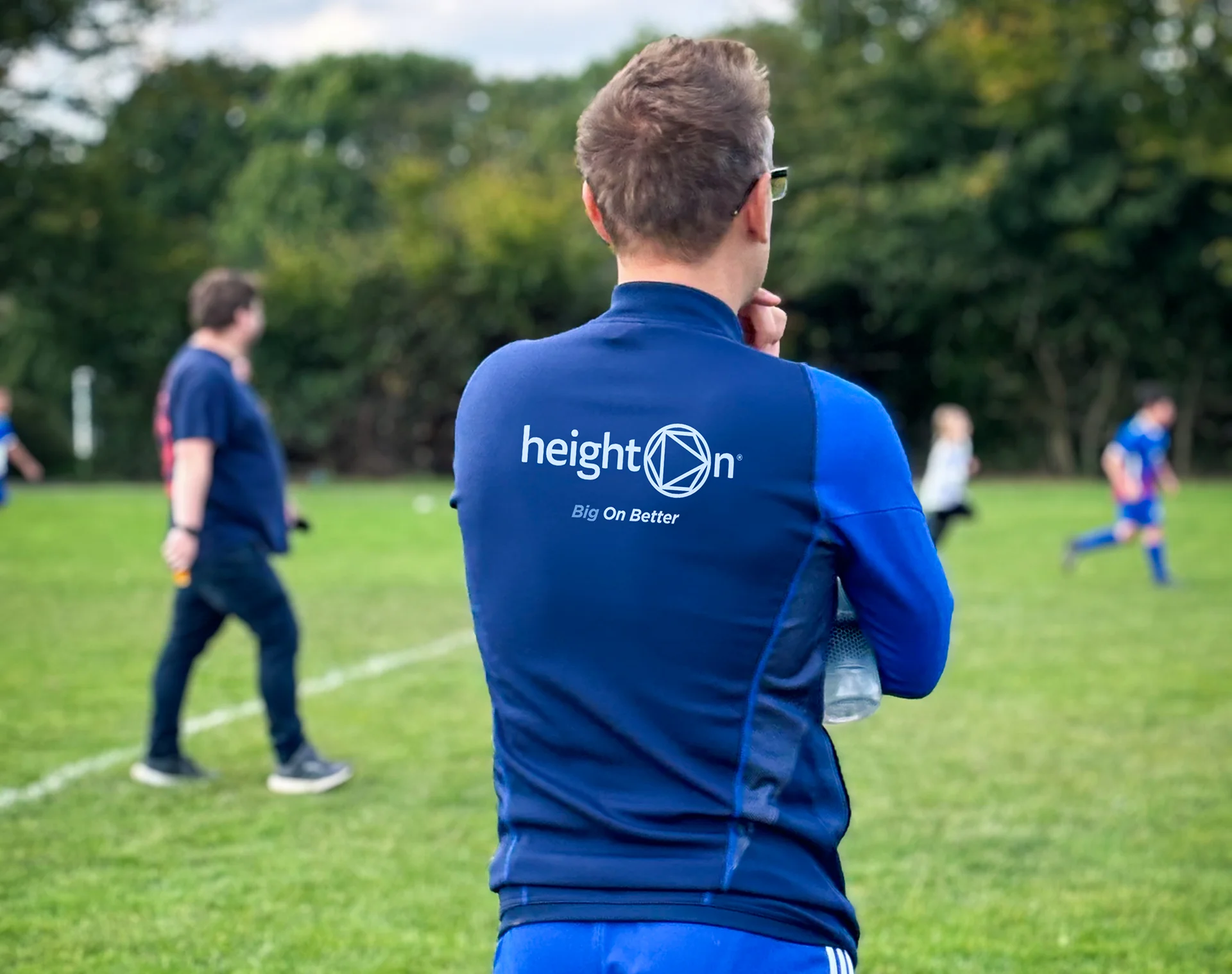 Chris coaching u10s football at heathfield & horam fc east sussex