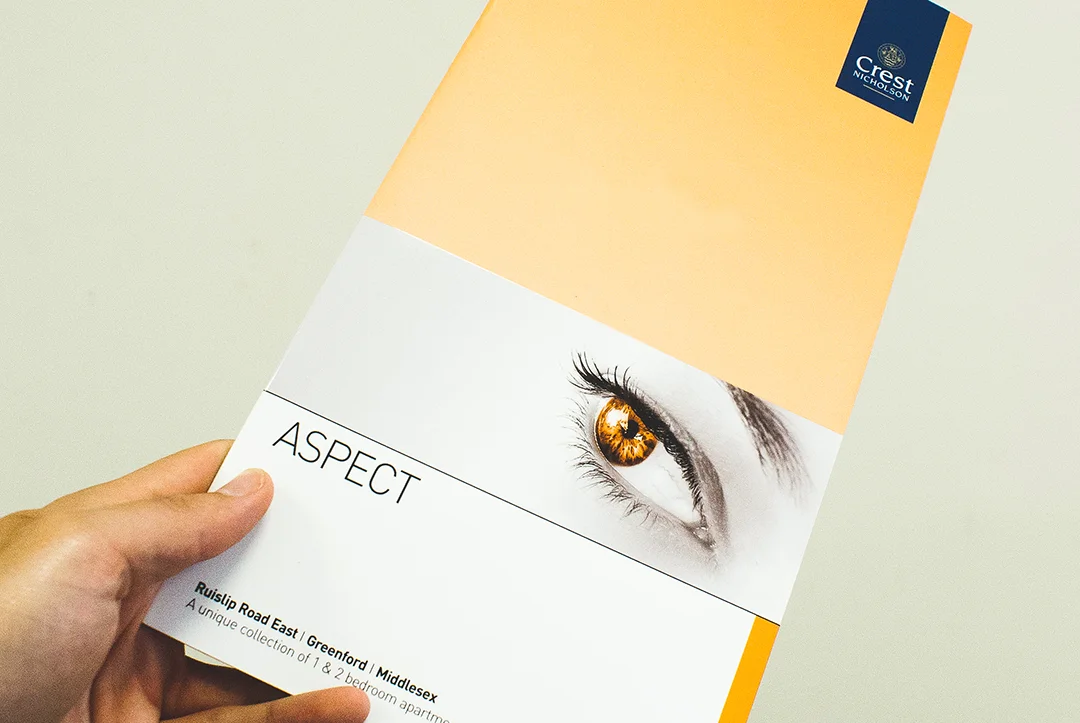 Apartment brochure design for property scheme aspect by crest nicholson