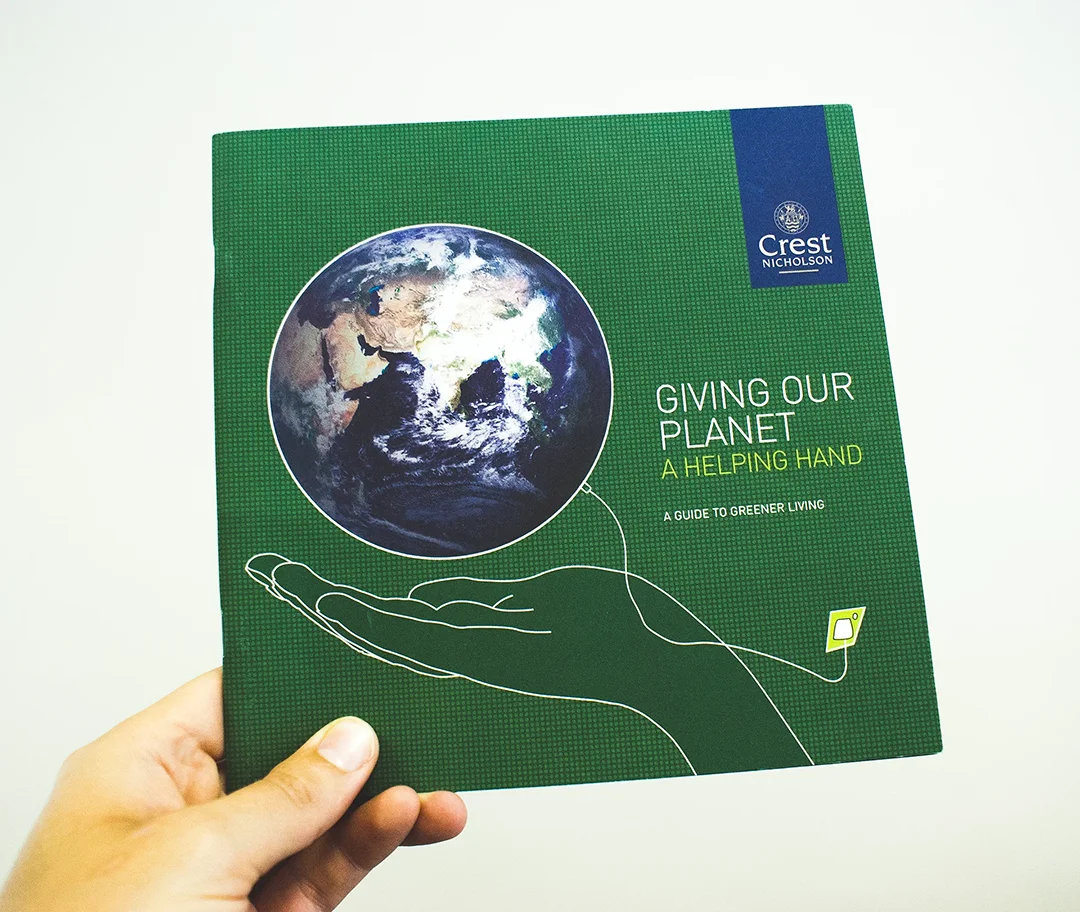 Greener living property developer brochure design for crest nicholson
