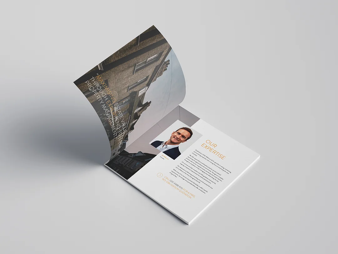Professional services brochure design for wilkinson & fox london