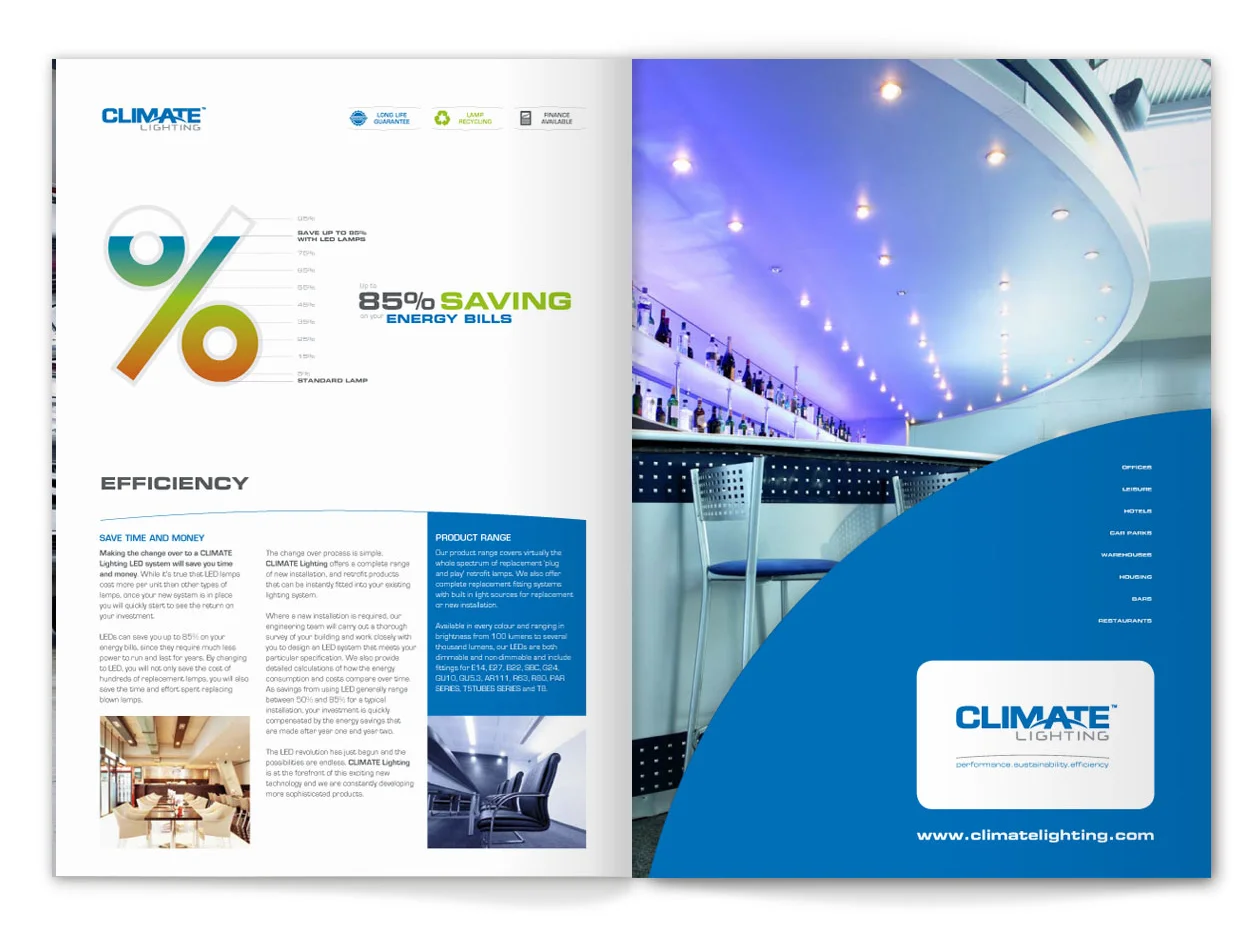 Engineering And Technical Brochure Design Quote 44 | Heighton Climate lighting engineering and lighting brochure design