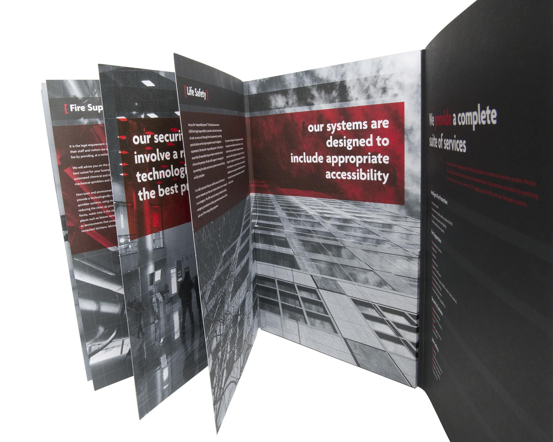 Engineering And Technical Brochure Design Quote 7 | Heighton Sentinel security & fire engineering brochure design